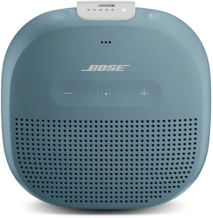 30 % Bose SoundLink Micro Bluetooth Speaker: Small Portable Waterproof Speaker with Microphone, Stone Blue, wireless