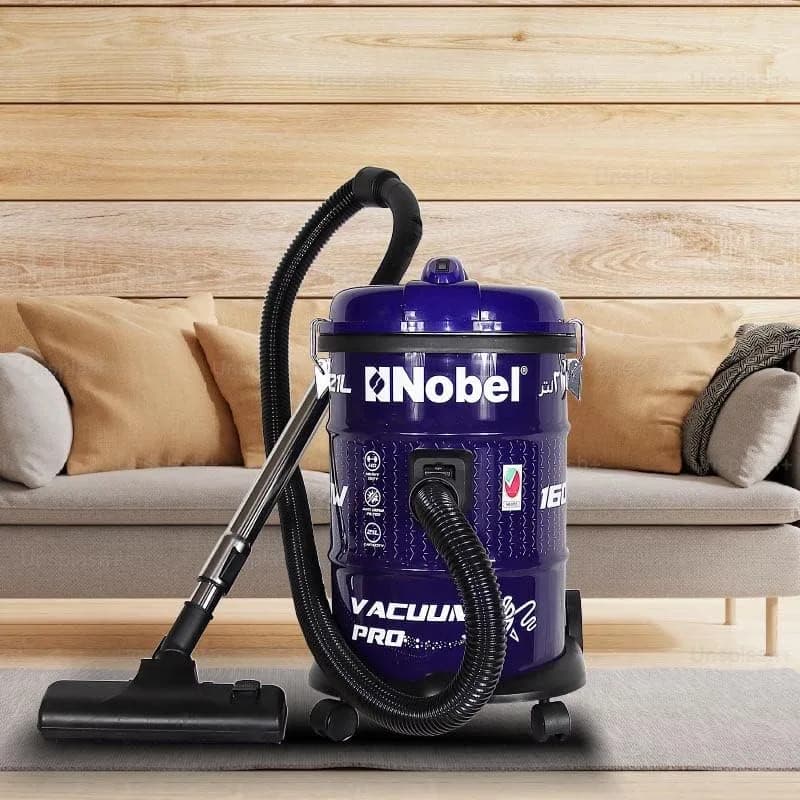 Nobel 21 Litre Drum Vacuum Cleaner with Solid & Durable Iron Tank and Smooth Roller For Better Agility Wheels 1600W NVC2121 Blue 1 Year Warranty