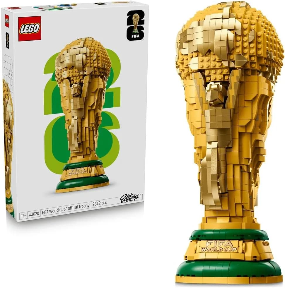 LEGO Editions FIFA World Cup Official Trophy Toy - 3D DIY Model Kit w/a Collectible Minifigure - Football Gift for 12+ Year Old Boys, Girls & Adult Sports Fans - 43020