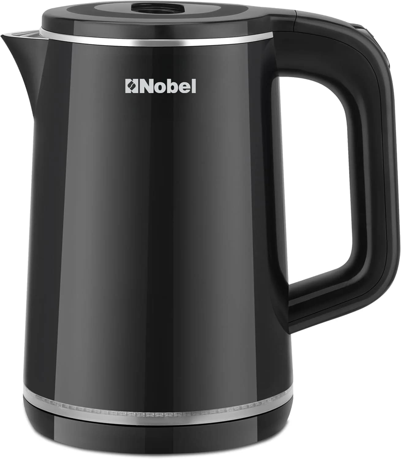 Nobel Electric Kettle 1.5L Stainless Steel Inner Body, 1500W Fast Boil, 360° Rotational Base, Anti-Dry Protection, Stainless Steel Inner Lid – NK104B