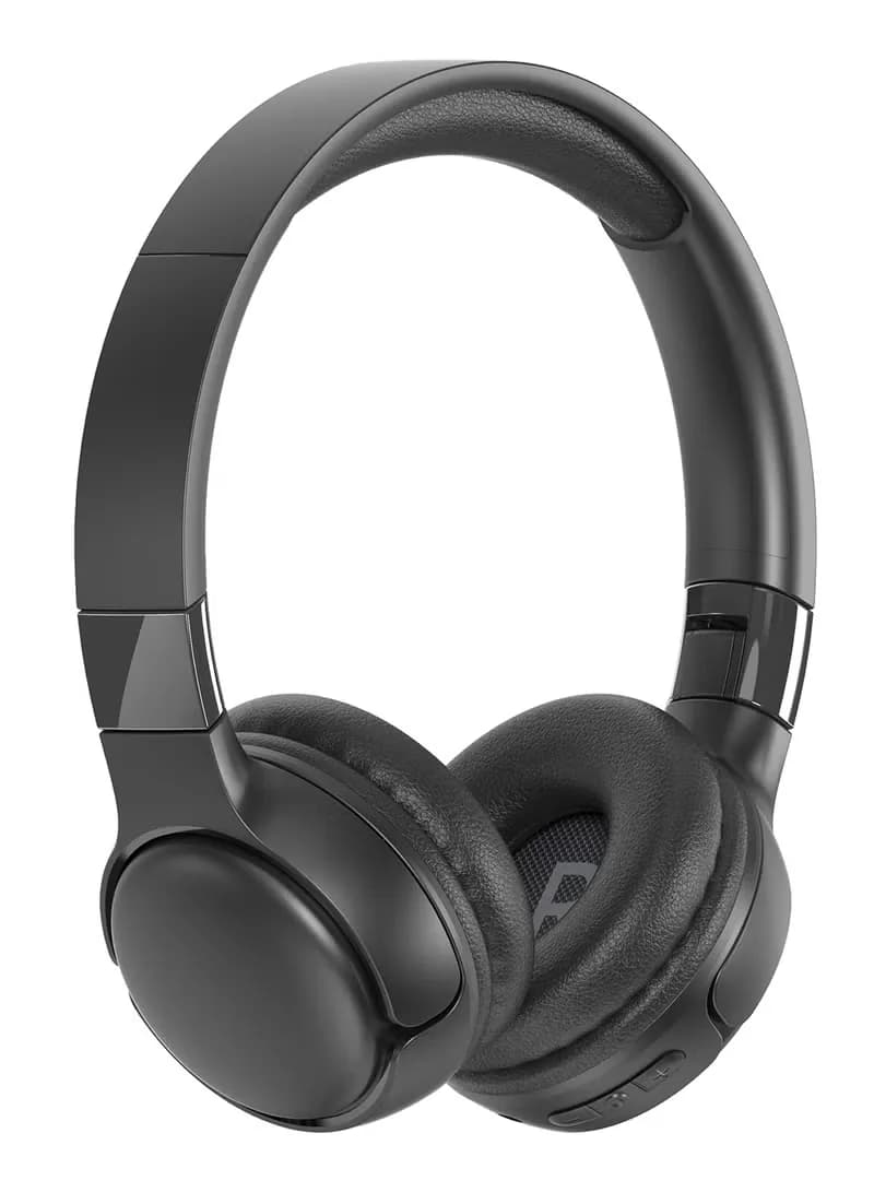 Choice Headphones Lite On-Ear Wireless Headphone with 40mm Deep Bass Driver, 82-Hour Battery Life, Dual-Device Connection, AI Call Noise Cancellation & Foldable Lightweight Design black
