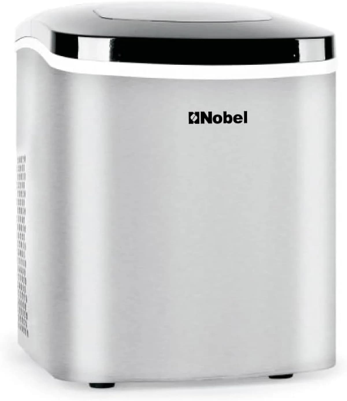 Nobel Ice Cube Maker 9 pieces of Ice per 6 to 9 minute cycle, with 1.7 Litres Water Tank Capacity & 600gram Ice bin Capacity,10-12 Kgs Ice Making Capacity per 24 Hours NIM18S Silve