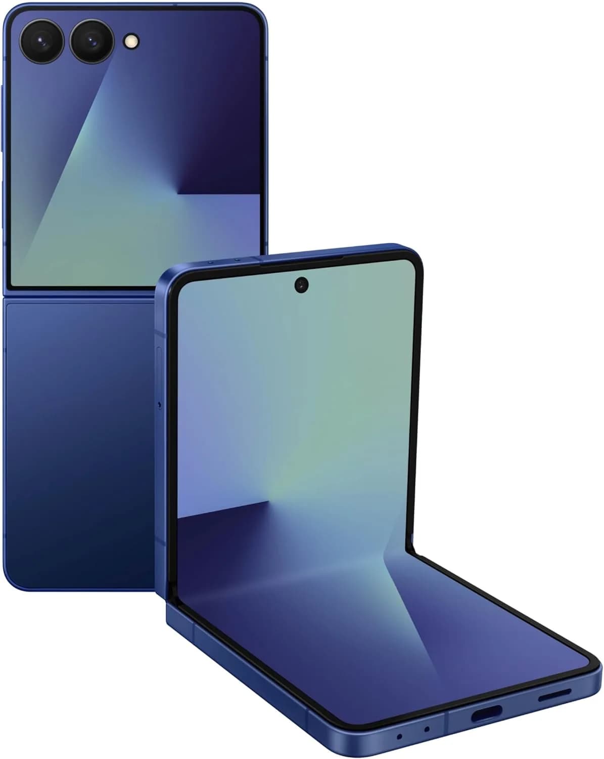 Samsung Galaxy Z Flip7 Cell Phone, 512GB AI Smartphone, Unlocked Android, Long Battery Life, 2025, Blue Shadow (International Version)