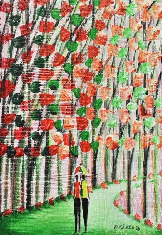 Romance Series V - Original painting by Nkusi Kenneth - Acrylics on canvas