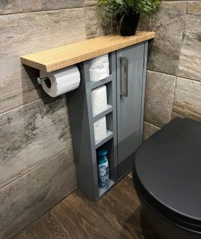 WOODEN TOILET SHELVE