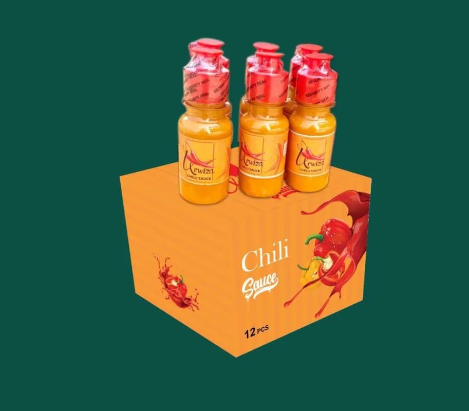 URWIZA Chili Sauce - Natural Ingredients - 75 ML- Cartoon of 12