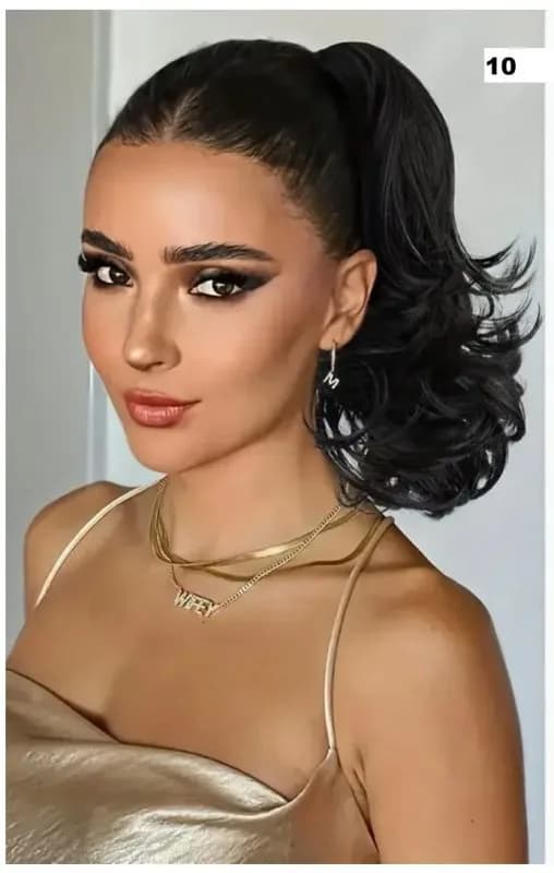 Elegant Curly Wave Ponytail