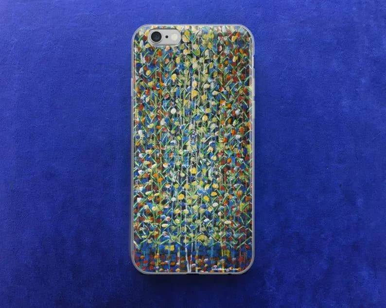 iPhone Case - Quietude - African art - Original painting by Kenneth Nkusi (acrylics on canvas) - 7/7+/8/8+/X/SE/11/XR