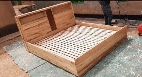 Bed in White Eucalyptus 190cm x 180cm