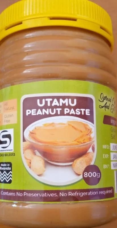 Utamu Peanut Butter 800g by Norelga Macadamia Rwanda Ltd