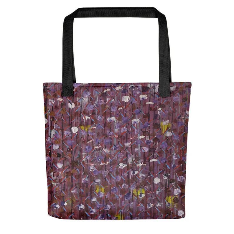 Contentment Tote bag - Original painting print by Nkusi Kenneth - African artwork - Purple