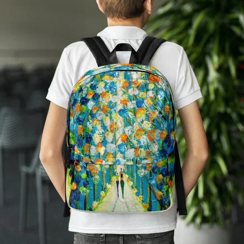 Responsible Backpack - Original painting print by Nkusi Kenneth - African art