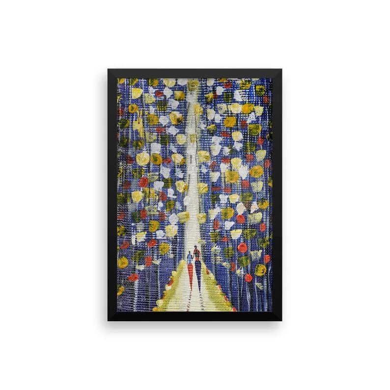 Framed poster - Father love - Original painting by Kenneth Nkusi (acrylics on canvas)