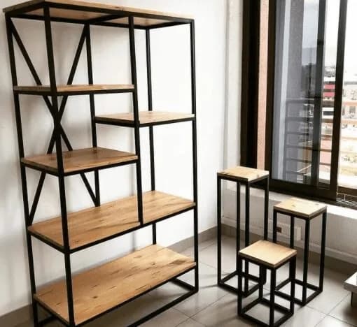 Wood Cabinet with Steel