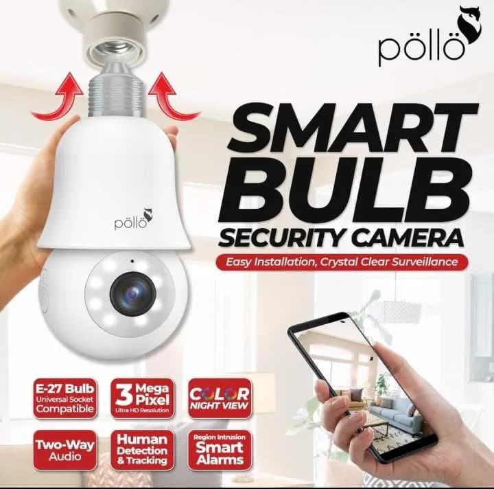 Guardian Bulb 360° | 3MP Smart Wi-Fi Bulb Camera | Full Color Night Vision | Two-Way Audio