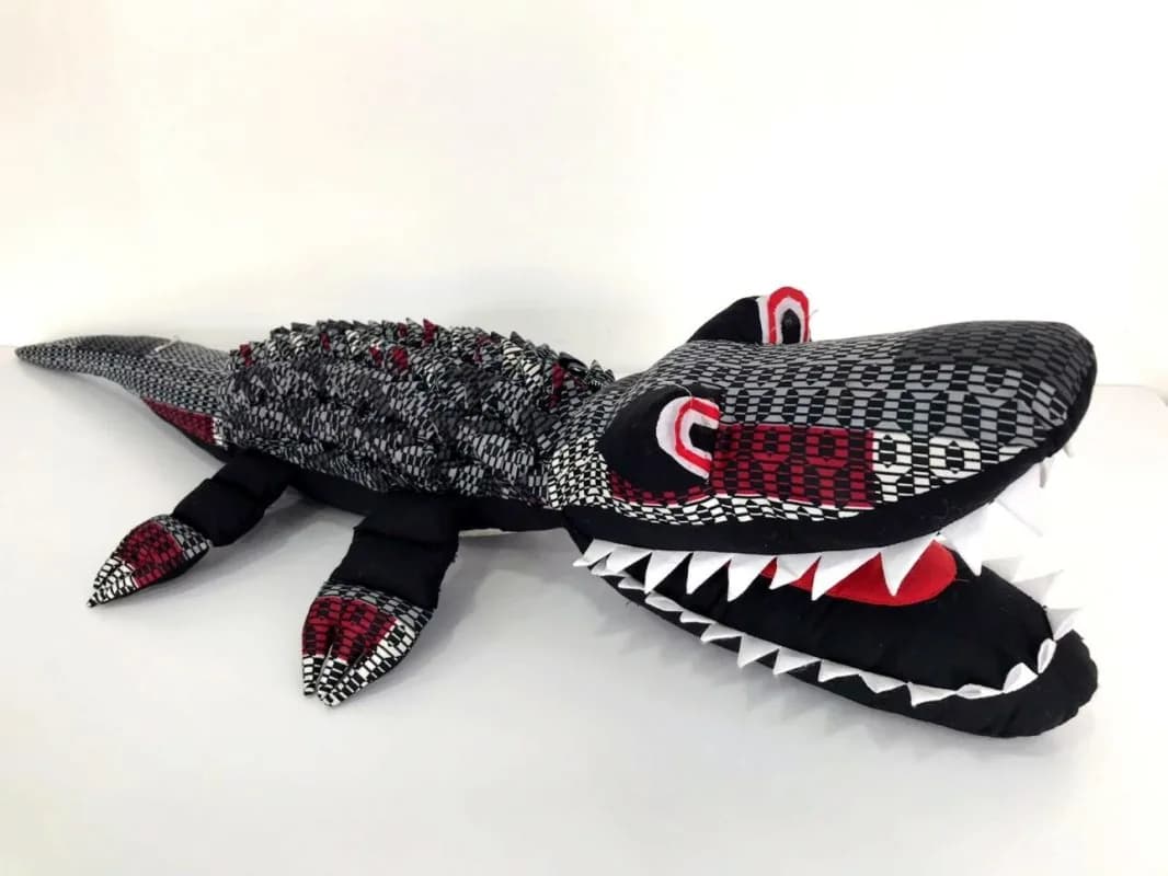 Gitenge Black Crocodile