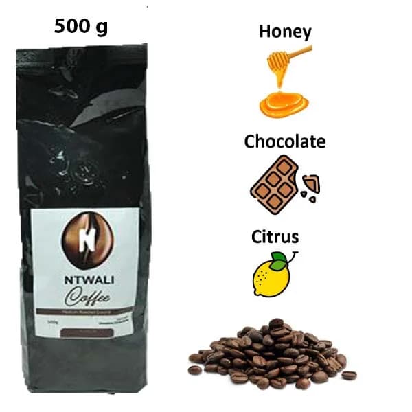 100% Arabica Medium Roasted Ground - Chocolate, Citrus & Honey flavors - 500g