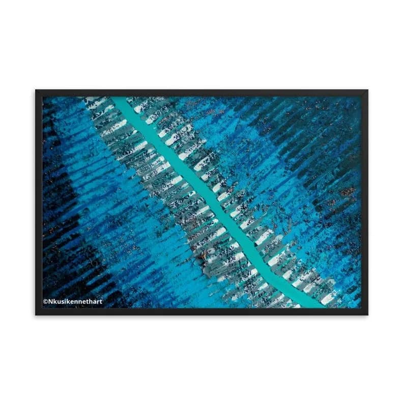 Regeneration Series - Framed poster - Coffee Acrylics - Nkusi Kenneth Art