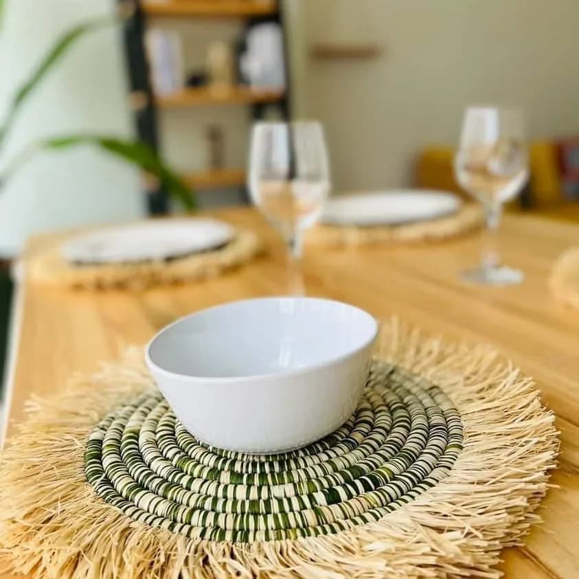 Woven Kitchen Collection Placemats set 6pcs _34cm diameter Round