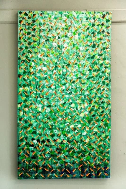 United I - Original painting by Nkusi Kenneth - Acrylics on canvas - African art - Green nature inspiration