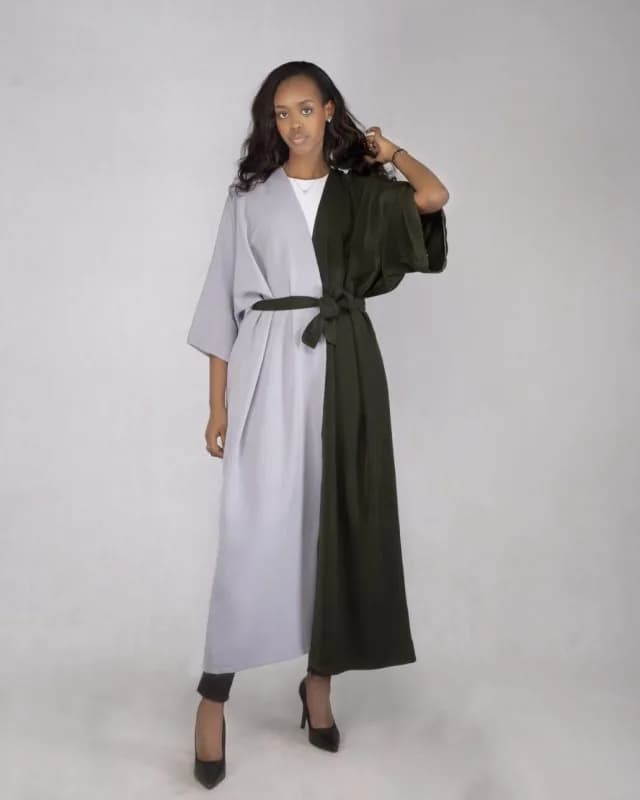 F and Y Made in Rwanda Long Multicolor Kimono