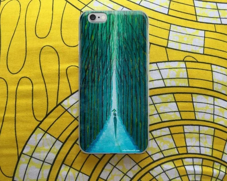 iPhone Case - Dear mum Series II - African art - Original painting by Kenneth Nkusi (iridescent on canvas) - 6/6S/6+/6S+/7/7+/8/8+/X