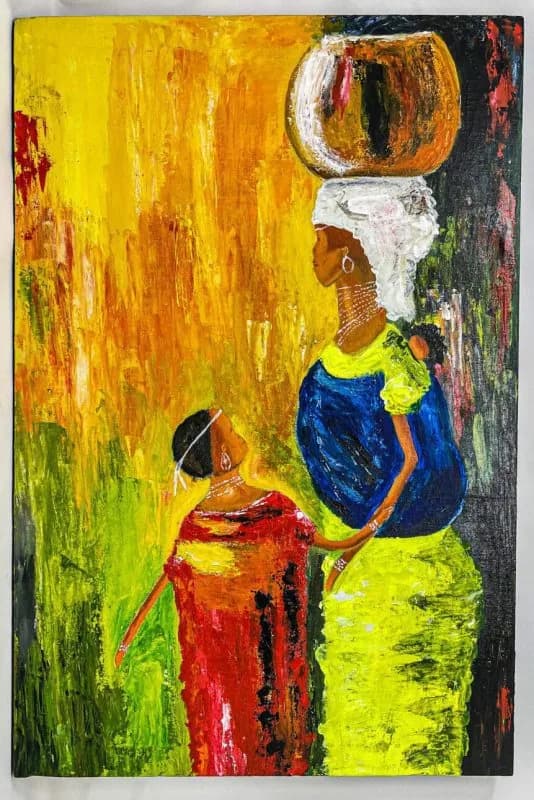 Mother's Love- Original painting by Briand Kimana
