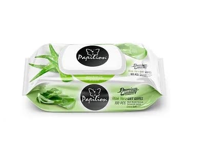 Papilion Wet Wipes 100pcs Aloe