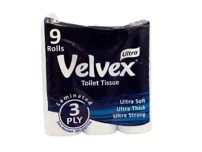 Velvex Toilet Paper 9 Roll Blue