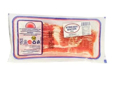 Farmer's Choice Pork Streaky bacon 200g