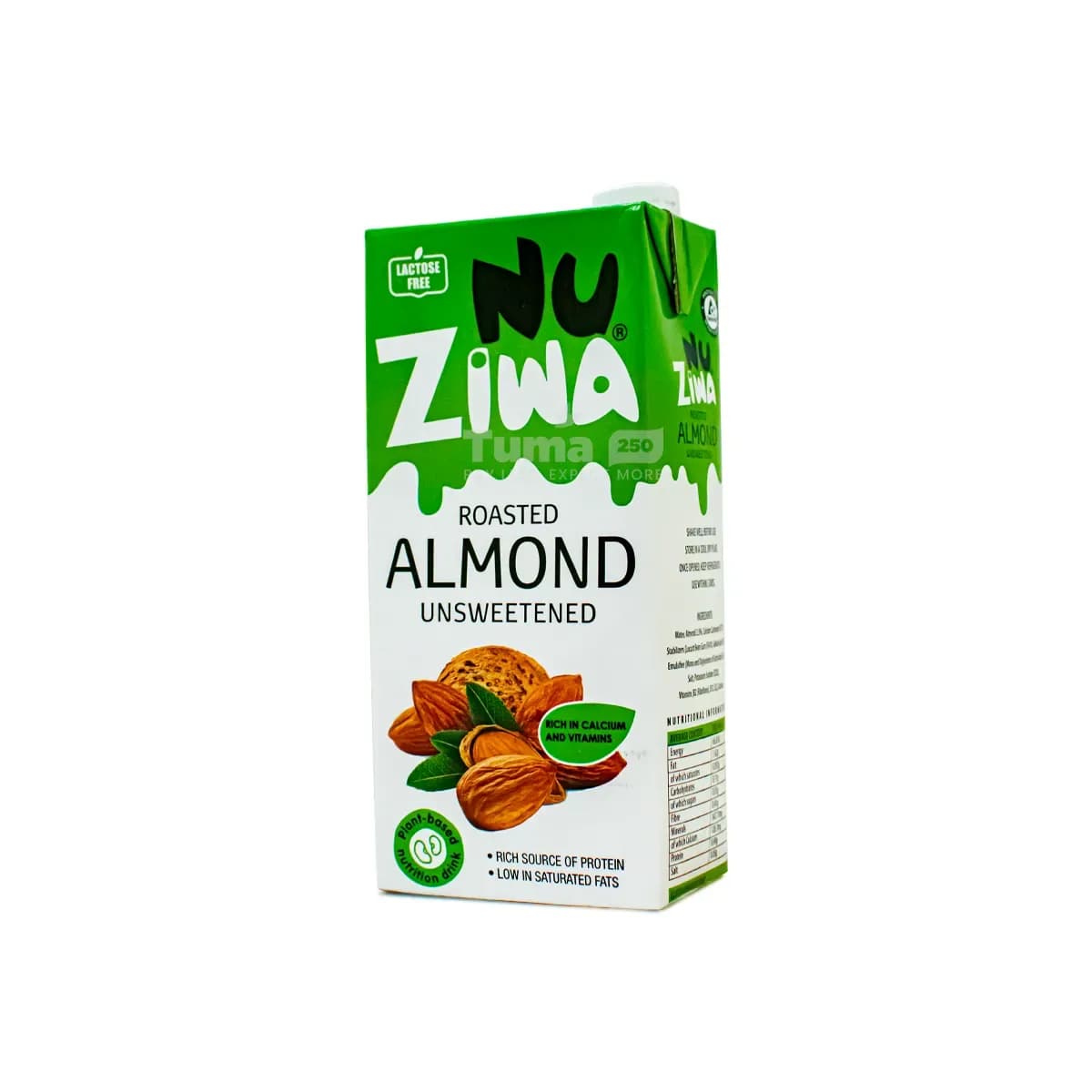 NuZiwa Unsweetened Roasted Almond Milk 1L