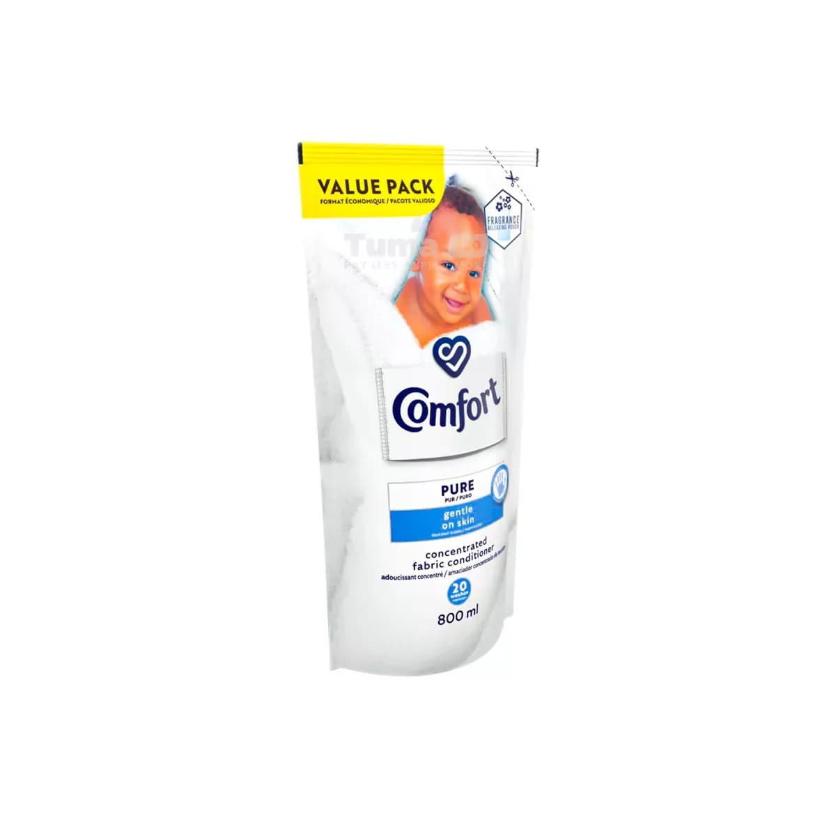 Comfort Pure Concentrated Fabric Conditioner Sachet 800ml