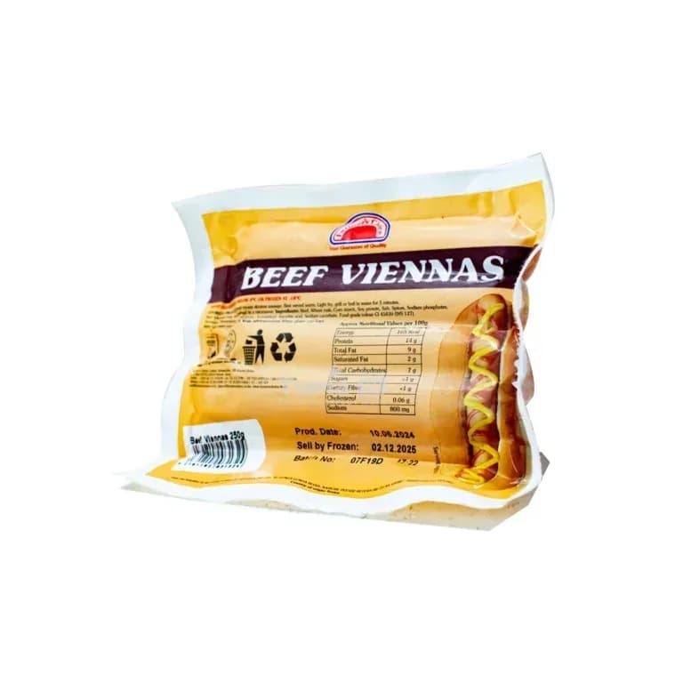 Farmer’s Choice Beef Viennas 500g