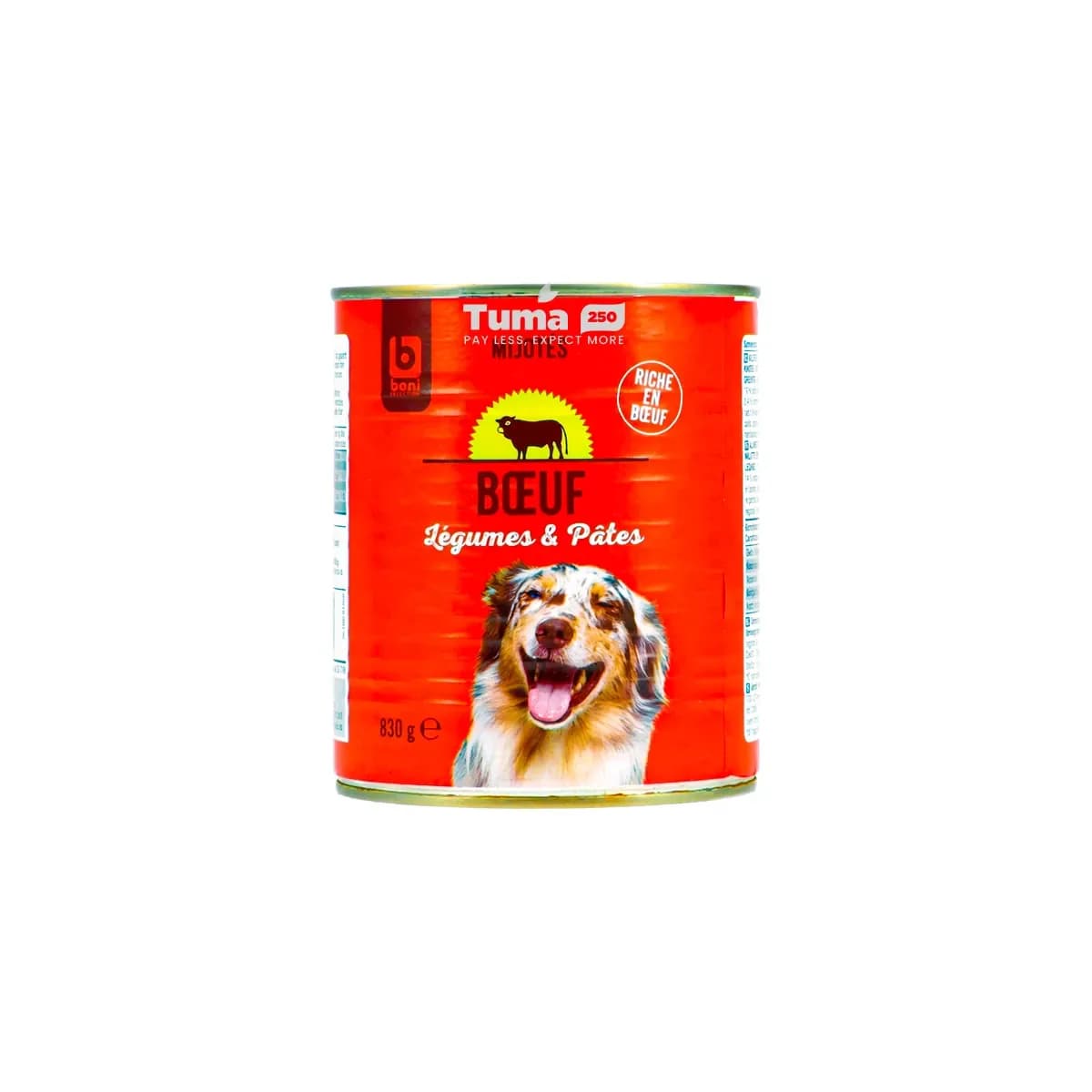 Boni Selection Beef Vegetables and Pasta Wet Dog Food 830g