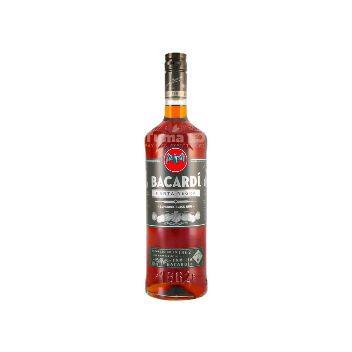 Bacardi Carta Negra Superior Black Rum 40% Alc Vol 1L