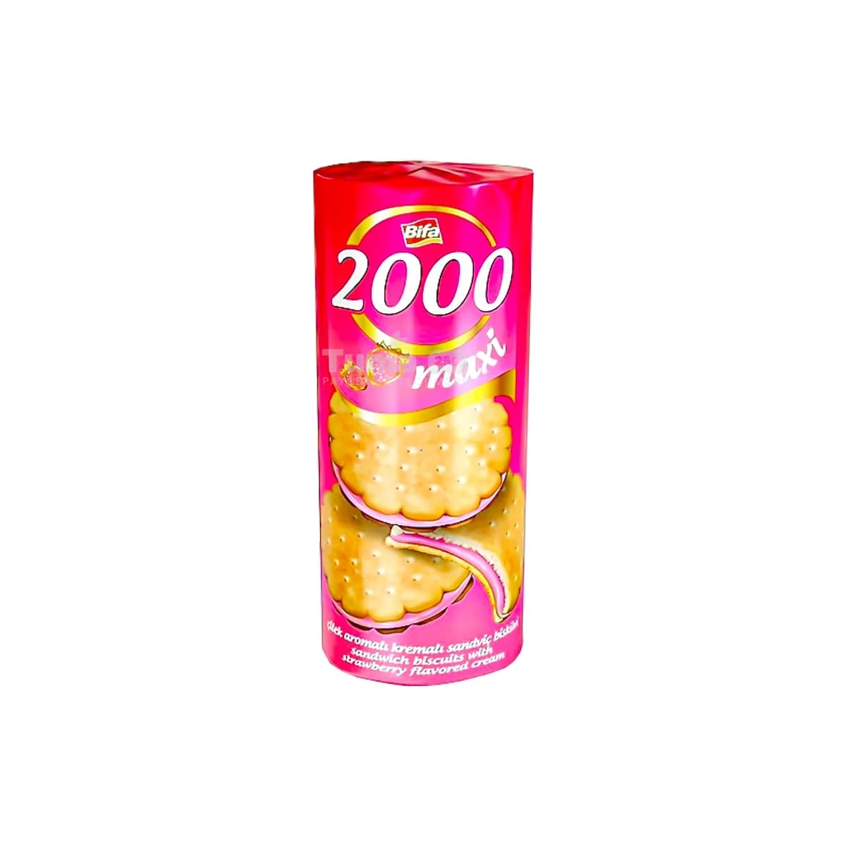 Bifa 2000 Maxi Strawberry Cream Sandwich Biscuits 500g