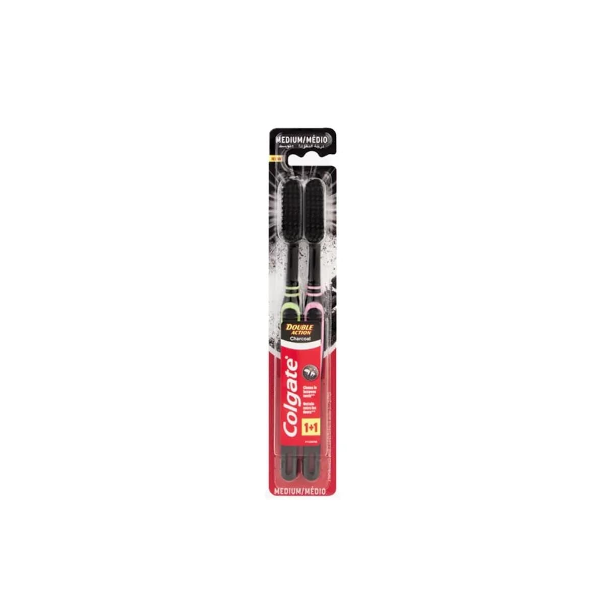 Colgate Double Action Charcoal Medium Toothbrush
