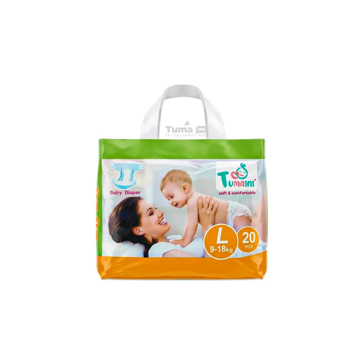 Tumaini Soft & Comfortable Baby Diapers L (9-18kg) – 20pcs