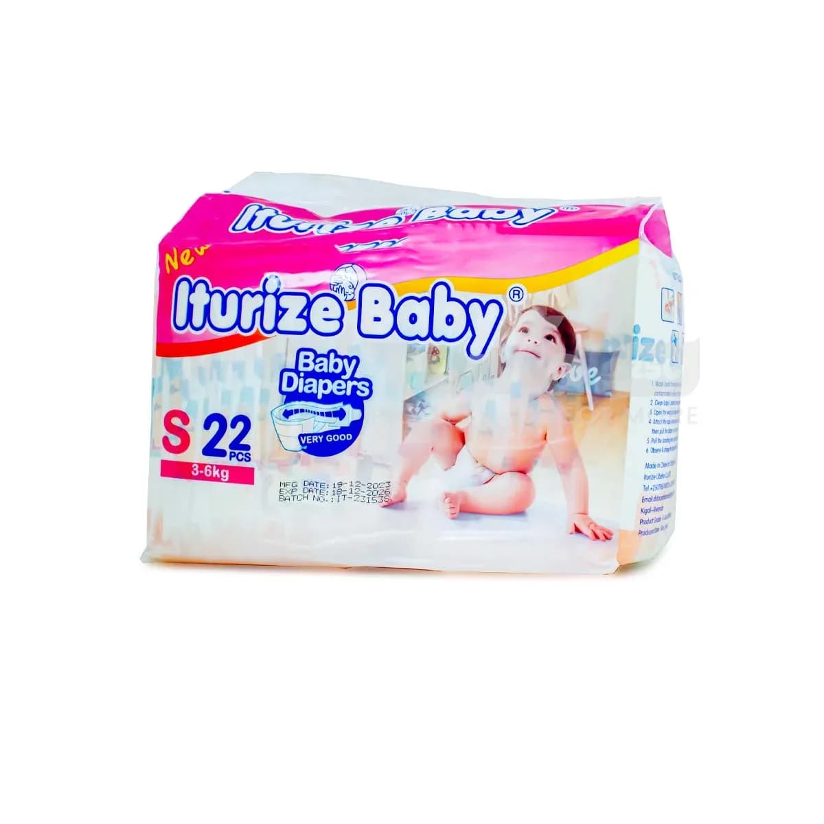 Iturize Baby Diapers Small Size (3-6kg) – 22pcs