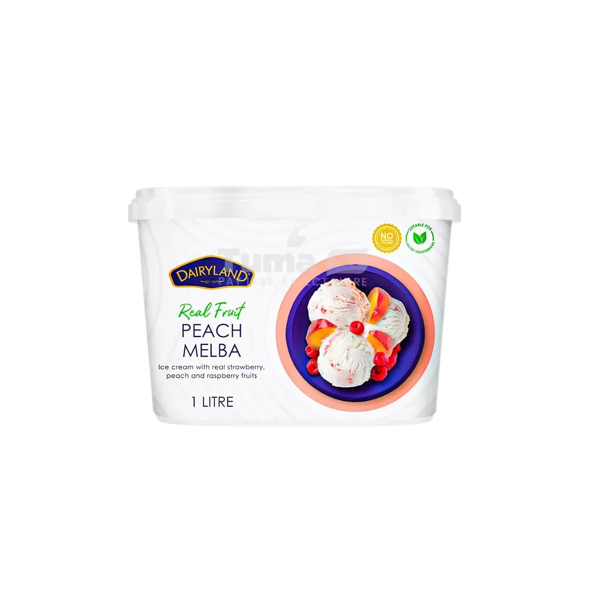 Dairyland Real Fruit Peach Melba Ice Cream 1L
