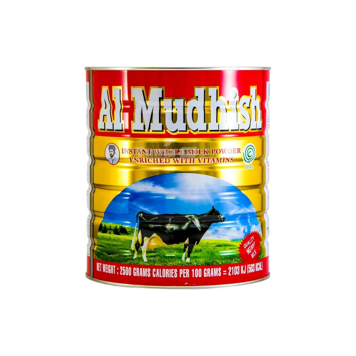 Al Mudhish Instant Whole Milk Powder Enriched With Vitamins 2500g