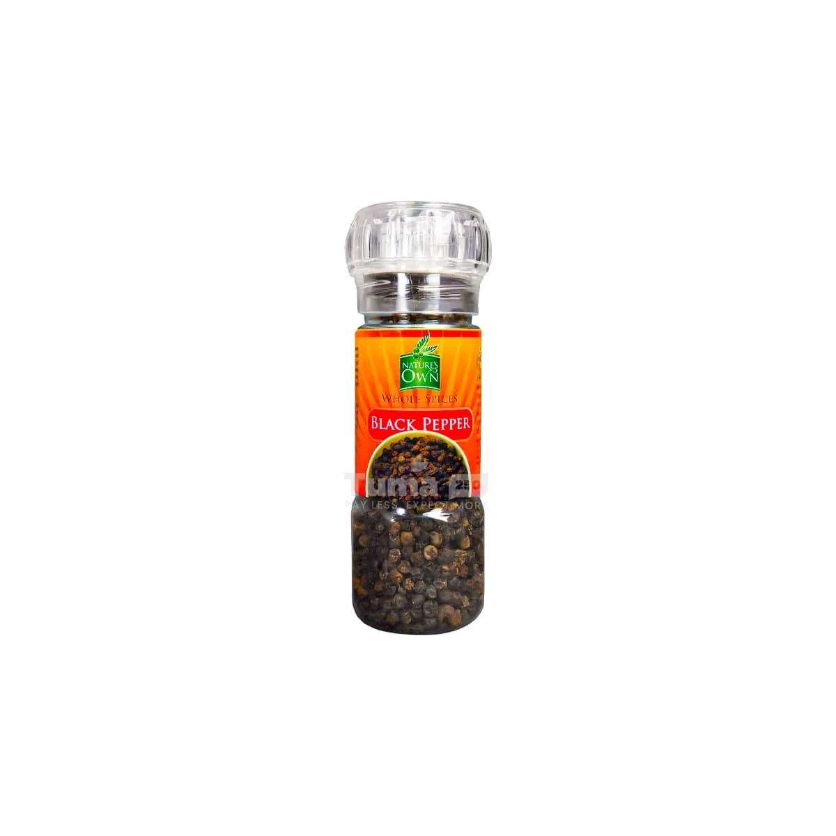 Nature’s Own Black Pepper Whole Seeds With Grinder 40g