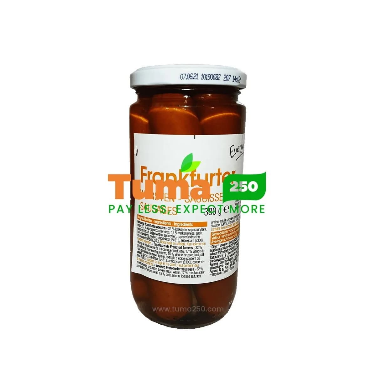 Everyday Frankfurter Sausages (Saucisses de Francfort) 380g