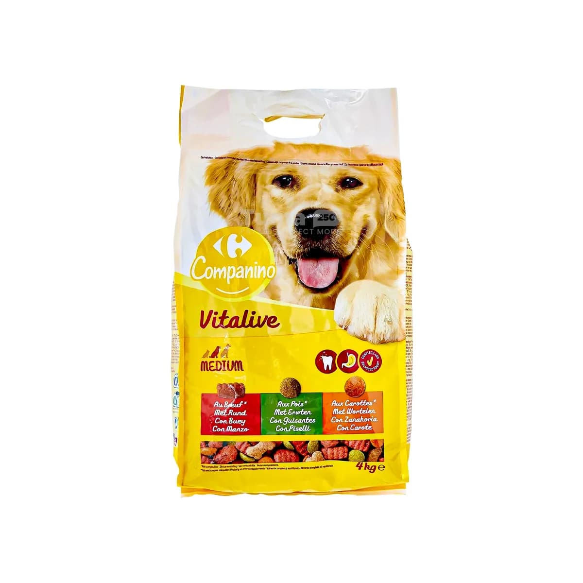 Carrefour Companino Vitalive Beef, Peas & carrots Dry Dog Food 4kg