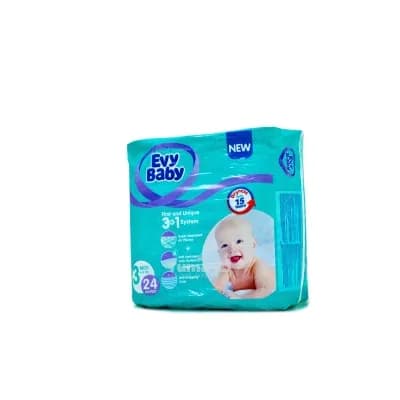 EvyBaby Diapers MIDI No.3 ( 5-9kg ) 24pcs