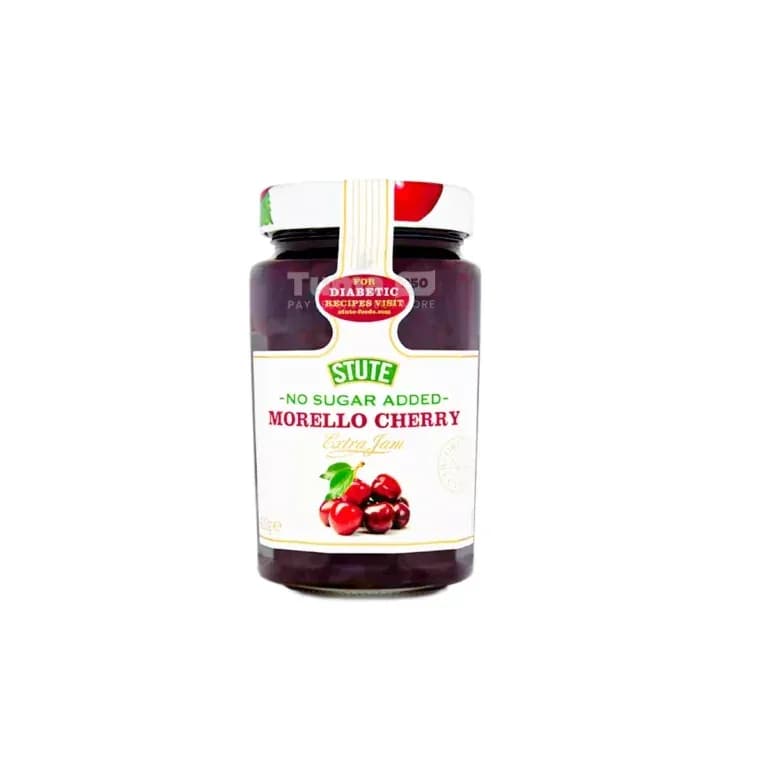 Stute Foods Morello Cherry Extra Jam No Sugar Added Jam For Diabetic 430g