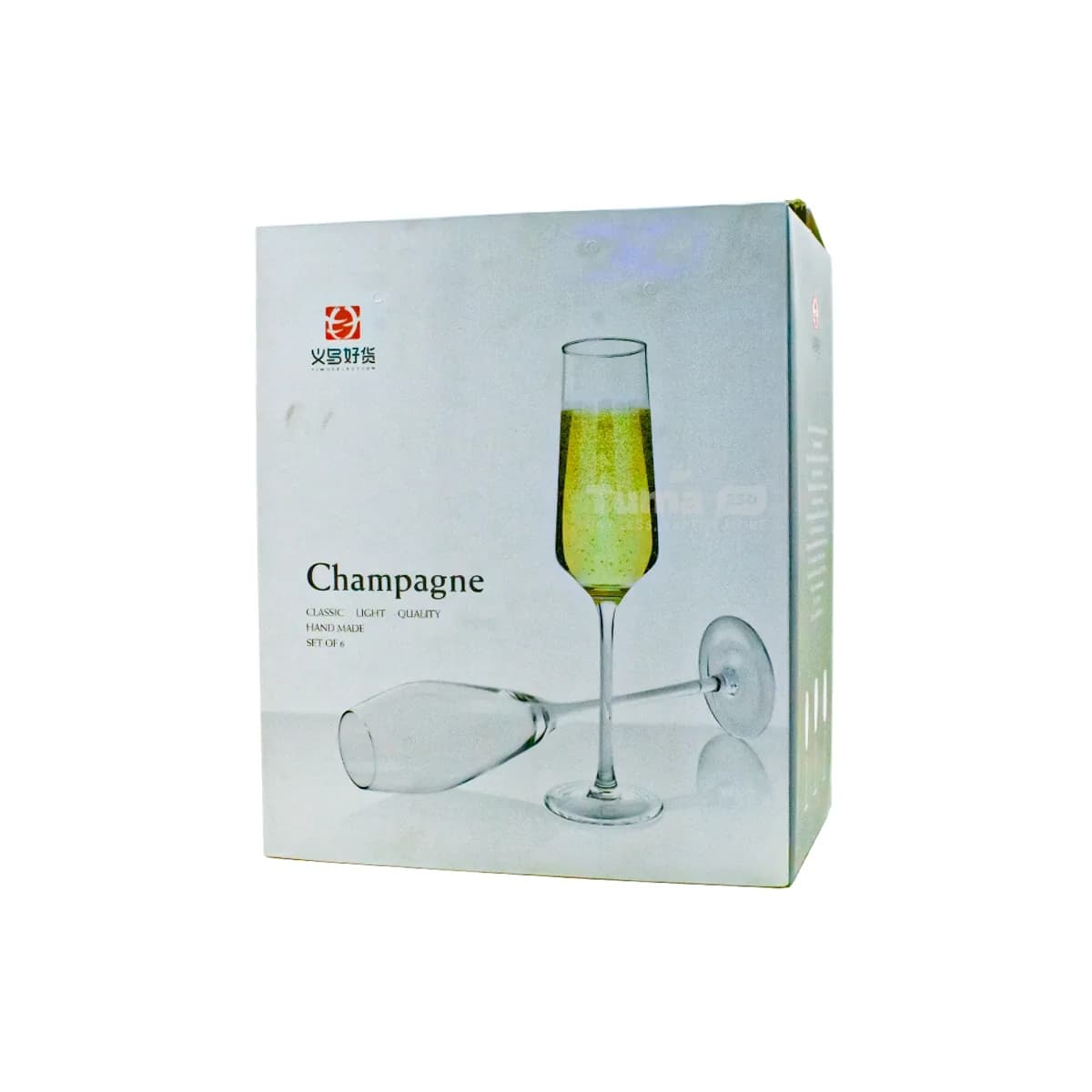 Classic Light Quality Hand Made Champgne Glass 6pcs