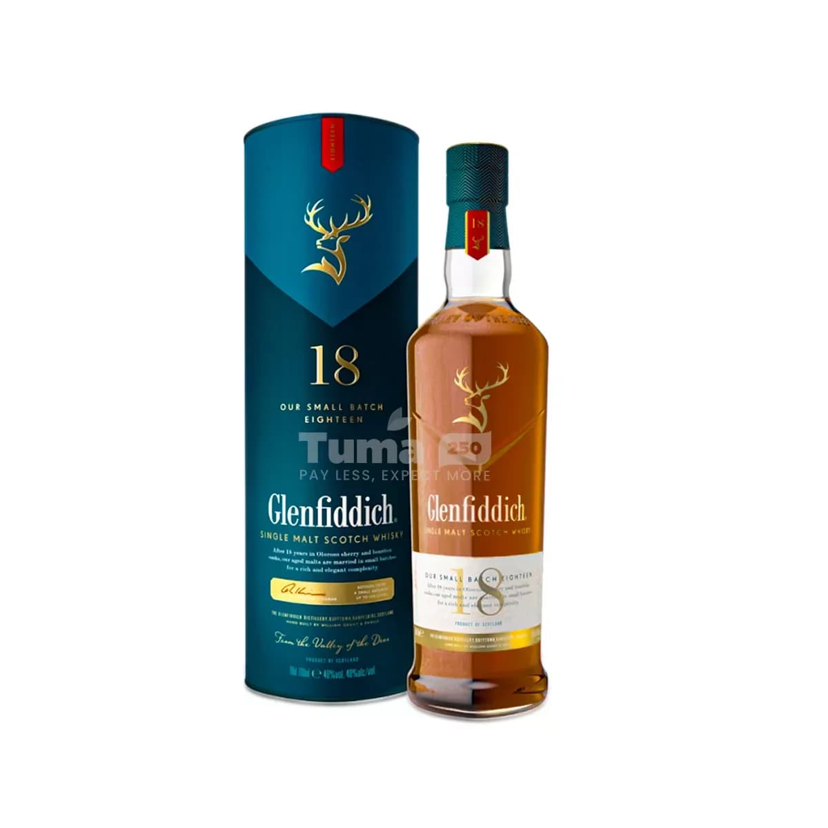 Glenfiddich 18 Year Old Single Malt Scotch Whisky(40%vol) -70cl