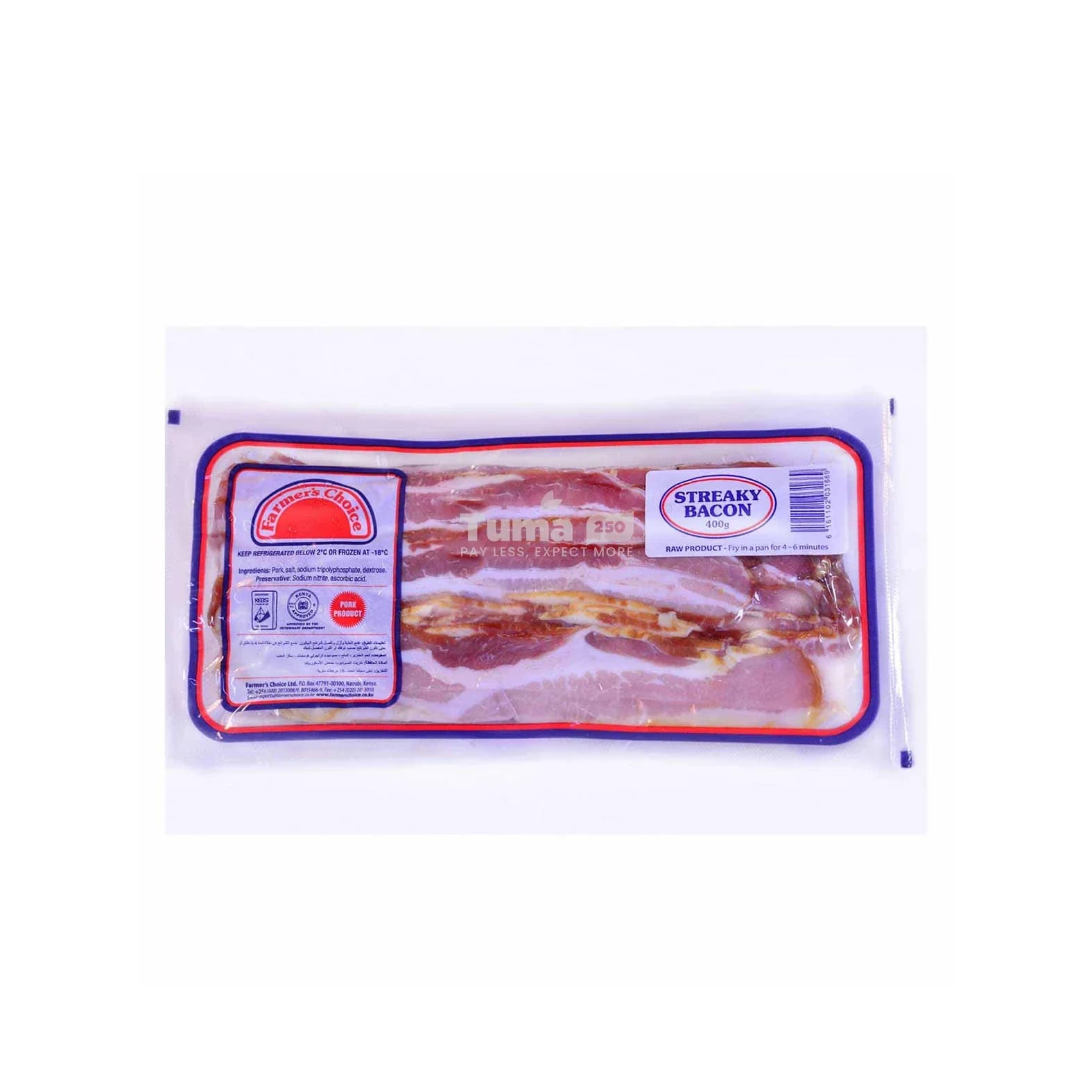Farmer’s Choice STREAKY BACON 400g