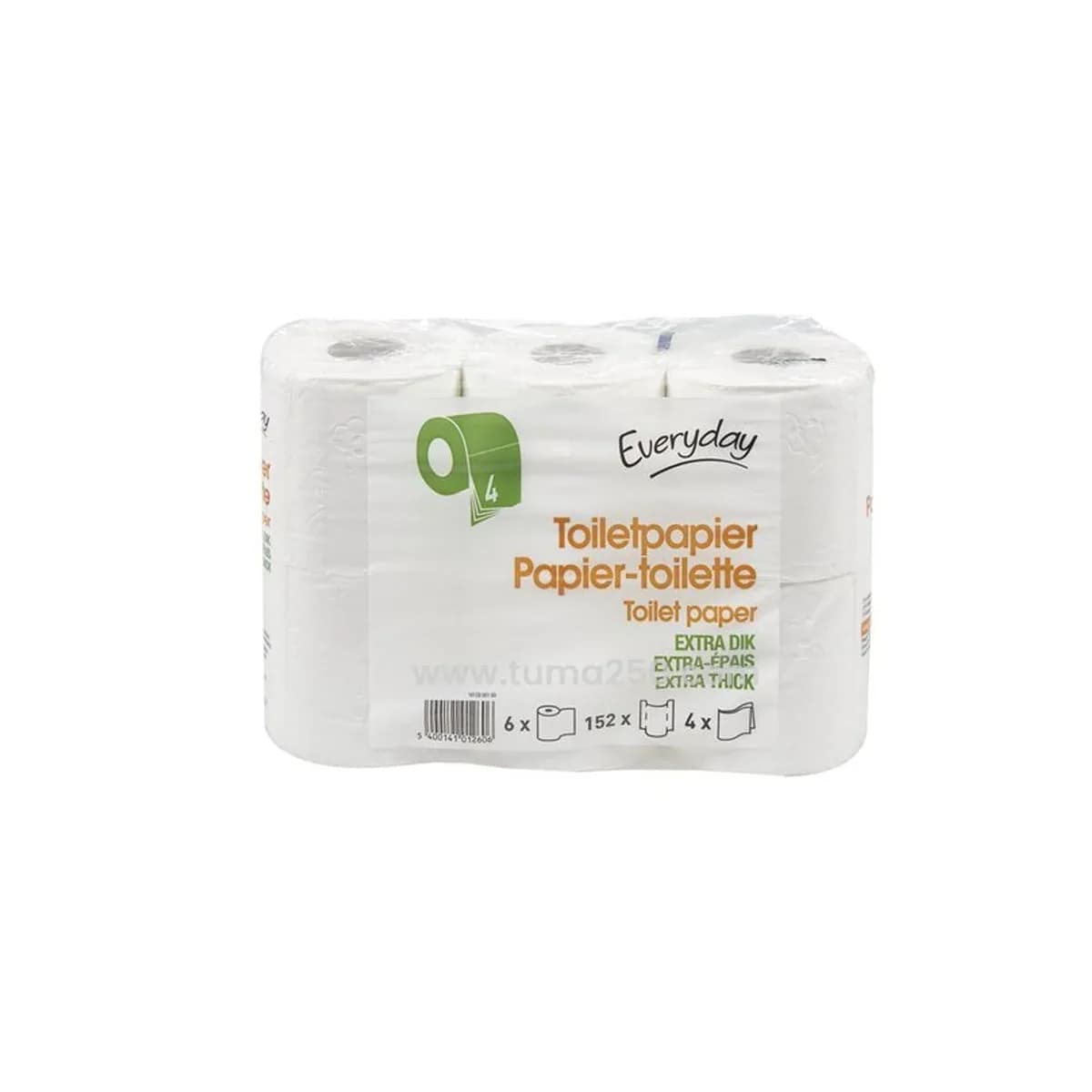 Everyday Toilet Paper (6Rolls x 152) – 4Ply